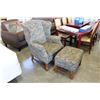 Image 2 : WINGBACK CHAIR AND OTTOMAN