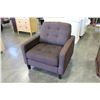 Image 2 : BROWN FABRIC LOVESEAT AND CHAIR