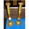 Image 1 : TWO BRASS CANDLESTICKS
