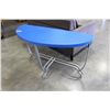 Image 1 : BLUE HALL TABLE WITH ALUMINUM FRAME