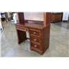 Image 2 : FOUR DRAWER SINGLE PEDESTLE DESK WITH HUTCH