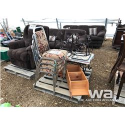 (4) TAN STACKING CHAIRS