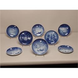 8 Royal Copenhagen Christmas Plates