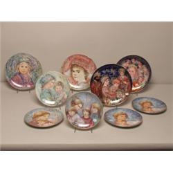 9 Edna Hibel German Porcelain Plates