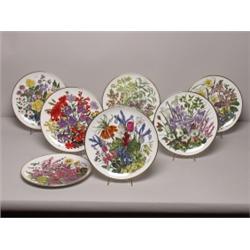 7 Flowers of the Year Franklin Plates