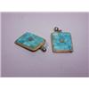 Image 1 : Turquoise & Shell Wood Earrings