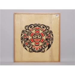 West Coast Native Carved Yellow Cedar Panel