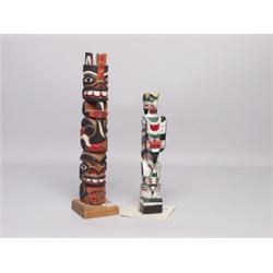 Two Old West Coast Native Totems