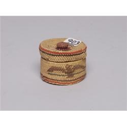 Nootka Basket Lidded Circular Basket