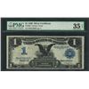 Image 1 : 1899 $1 Black Eagle Silver Certificate Note Fr.228 PMG Choice Very Fine 35EPQ