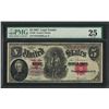 Image 1 : 1907 $5 Woodchopper Legal Tender Note Fr.88 PMG Very Fine 25