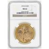 Image 1 : 1910-D $20 St. Gaudens Double Eagle Gold Coin NGC MS62