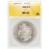 Image 1 : 1880-S $1 Morgan Silver Dollar Coin ANACS MS62