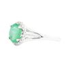 Image 2 : 14KT White Gold Ladies 1.48 ctw Emerald and Diamond Ring