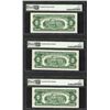 Image 2 : Lot of (3) Consecutive 1963 $2 Legal Tender Notes Fr.1513 PMG Gem Uncirculated 6