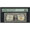 Image 1 : 1935A $1 North Africa Silver Certificate WWII Emergency Note PMG Choice Very Fin