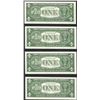 Image 2 : Lot of (4) Consecutive 1957 $1 Silver Certificate STAR Notes Uncirculated