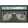 Image 1 : 1899 $1 Black Eagle Silver Certificate Note Fr.232 PMG Very Good 10