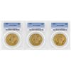 Image 1 : Lot of (3) $20 Liberty Head Double Eagle Gold Coins PCGS MS61