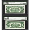 Image 2 : Lot of (2) Consecutive 1963 $2 Legal Tender Notes Fr.1513 PMG Gem Uncirculated 6