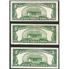 Image 2 : Lot of (3) 1953A $5 Silver Certificate Notes