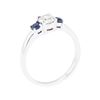 Image 4 : 14KT White Gold 0.32 ctw Sapphire and Diamond Ring
