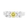 14KT White Gold 1.01 ctw Yellow and White Diamond Ring