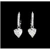 14KT White Gold 1.44 ctw. Diamond Dangle Earrings