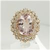 Image 6 : 14KT Rose Gold 7.18 ctw Pink Morganite and Diamond Engagement Ring