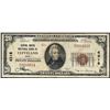 1929 $20 Central United National Bank of Cleveland National Currency Note CH# 43
