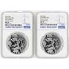 Lot of (2) 2018 Niue $2 Star Wars Stormtrooper Silver Coins NGC MS70 Early Relea