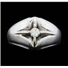 14KT White Gold Men's 0.25 ctw Diamond Ring