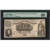 Image 1 : 1861 $10 Confederate States of America Note T-30 PMG Very Fine 30