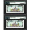 Image 2 : Lot of (2) Consecutive 1991 $1 Disney Dollars Notes PMG Gem Uncirculated 65EPQ