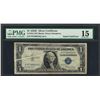 Image 1 : 1935E $1 Silver Certificate Note ERROR Gutter Fold Fr.1614 PMG Choice Fine 15