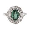 Image 2 : 2.19 ctw Alexandrite And Diamond Ring - 14KT White Gold