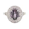 Image 3 : 2.19 ctw Alexandrite And Diamond Ring - 14KT White Gold