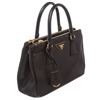 Image 3 : Prada Black Mini Saffiano Lux Galleria Double Zip Tote Bag