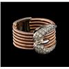 Image 1 : 0.50 ctw Diamond Ring - 14KT Rose and White Gold