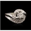 Image 1 : 14KT White Gold 0.85 ctw Diamond Ring