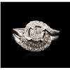 Image 2 : 14KT White Gold 0.85 ctw Diamond Ring