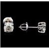 Image 2 : 1.06 ctw Diamond Stud Earrings - 14KT White Gold