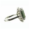 Image 4 : 9.75 ctw Green Sapphire and Diamond Ring - 14KT White Gold