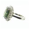 Image 7 : 9.75 ctw Green Sapphire and Diamond Ring - 14KT White Gold