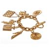 Image 5 : Chanel Vintage Gold 7 Icon Dangling Charm Bracelet