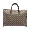 Image 1 : Gucci Brown Beige Coated Canvas Monogram Portfolio Document Holder