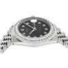 Image 4 : Rolex Mens Stainless Steel 3.15 ctw Black Diamond Datejust Wristwatch