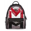 Image 1 : MCM Red Black Coated Canvas Moonwalker Series Backpack