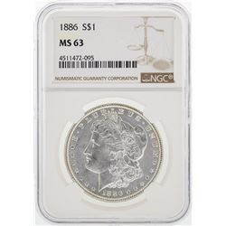 1886 NGC MS63 Morgan Silver Dollar