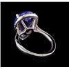 Image 3 : 5.82 ctw Tanzanite and Diamond Ring - 14KT White Gold